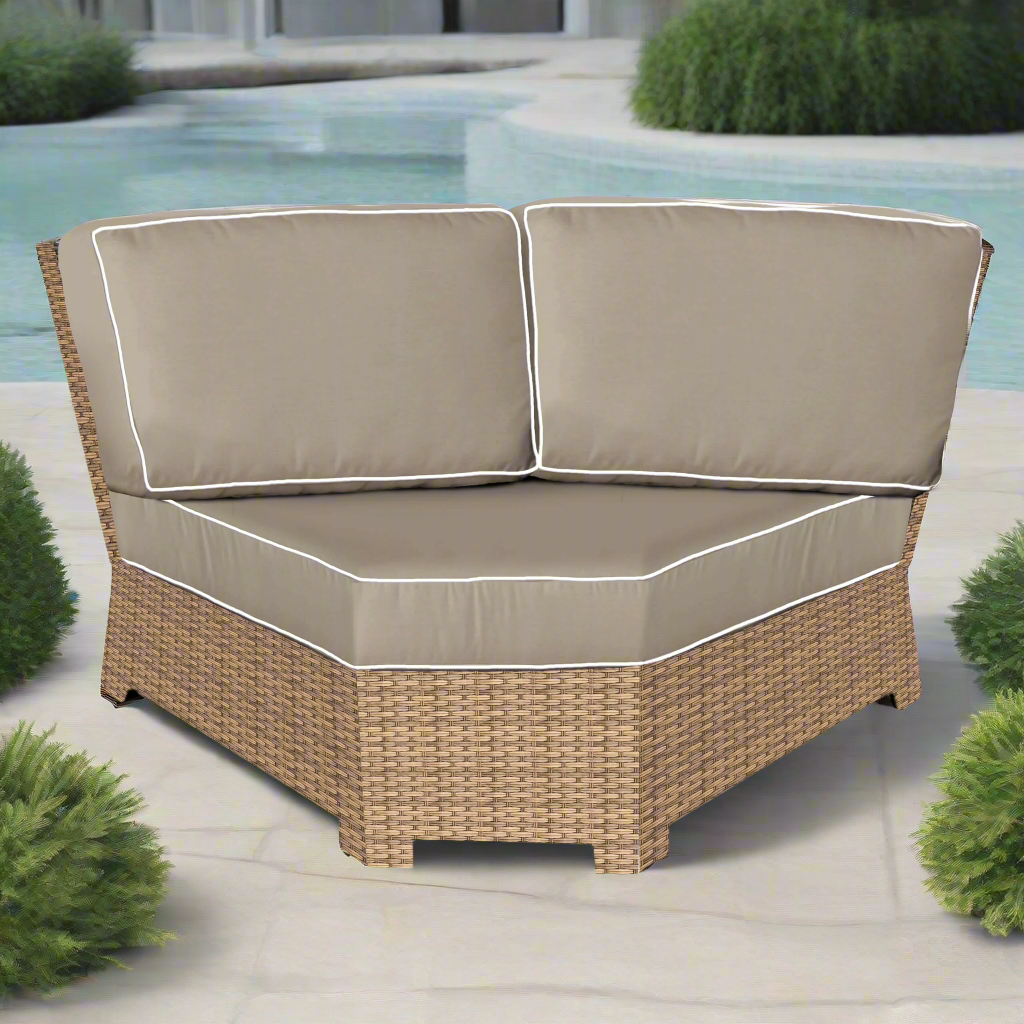 Forever Patio Barbados Wicker Sectional 45 Degree Corner