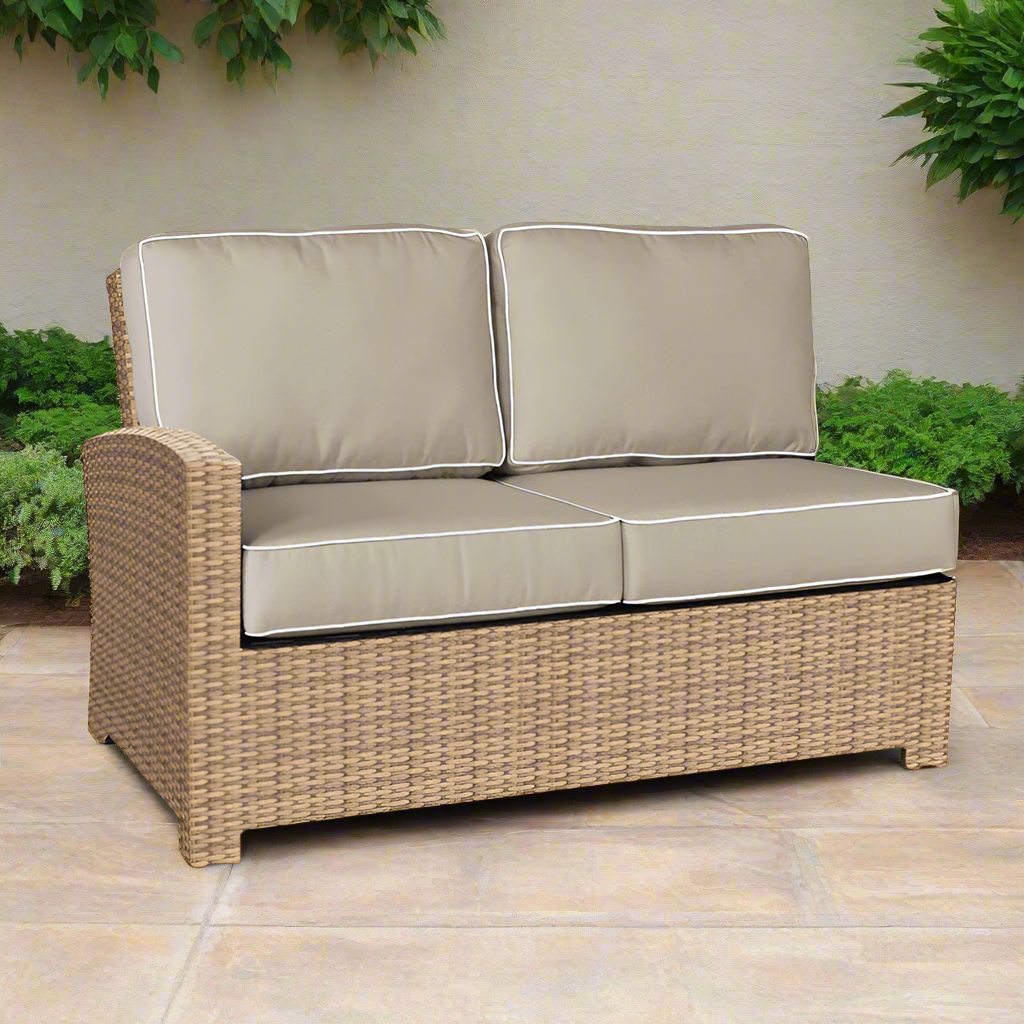 Forever Patio Barbados Wicker Sectional Left Arm Facing Loveseat