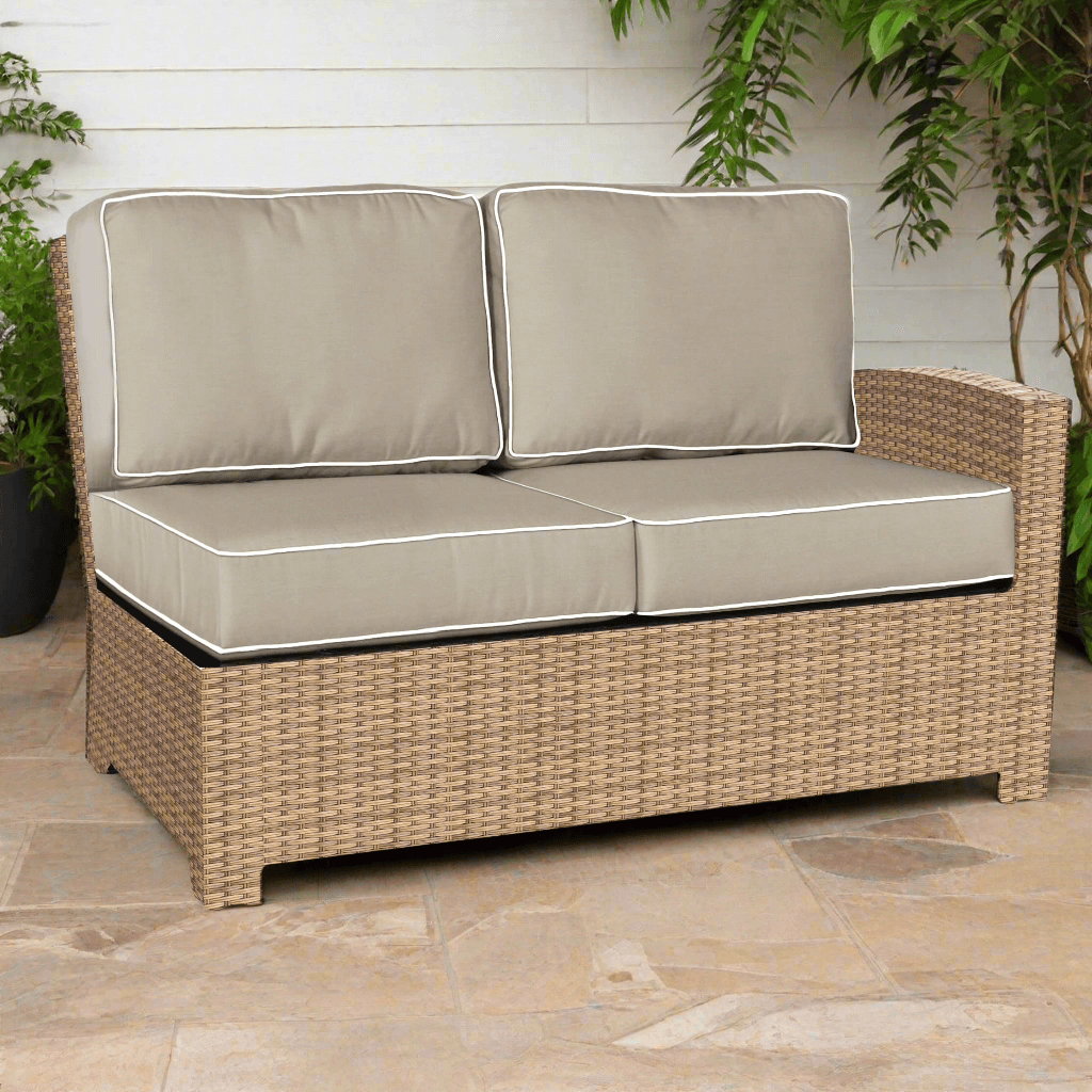 Forever Patio Barbados Wicker Sectional Right Arm Facing Loveseat