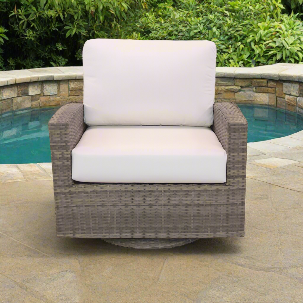 Forever Patio Barbados Wicker Swivel Glider Club Chair