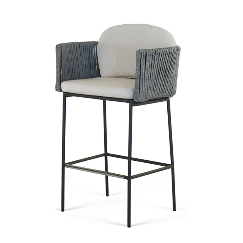 Skyline Design Boston Aluminum Rope Outdoor Barstool