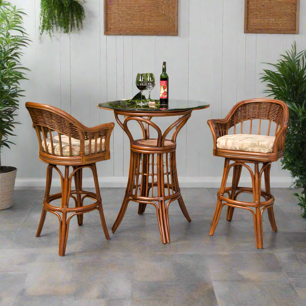 Alexander & Sheridan Bridgeport 3 Piece Rattan Indoor Pub Set