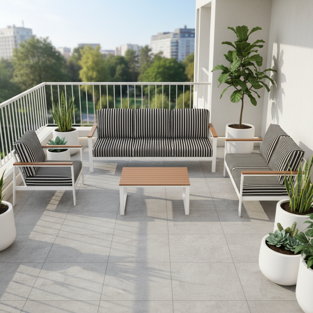 NorthCape International Brighton Aluminum Outdoor 6-Person Lounge Patio Set