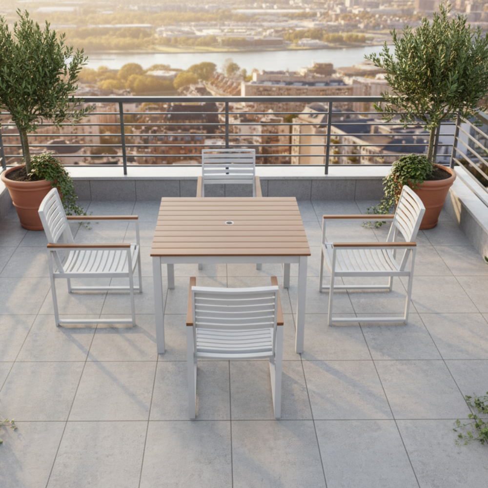 NorthCape International Brighton Aluminum Outdoor 4-Person Patio Dining Set