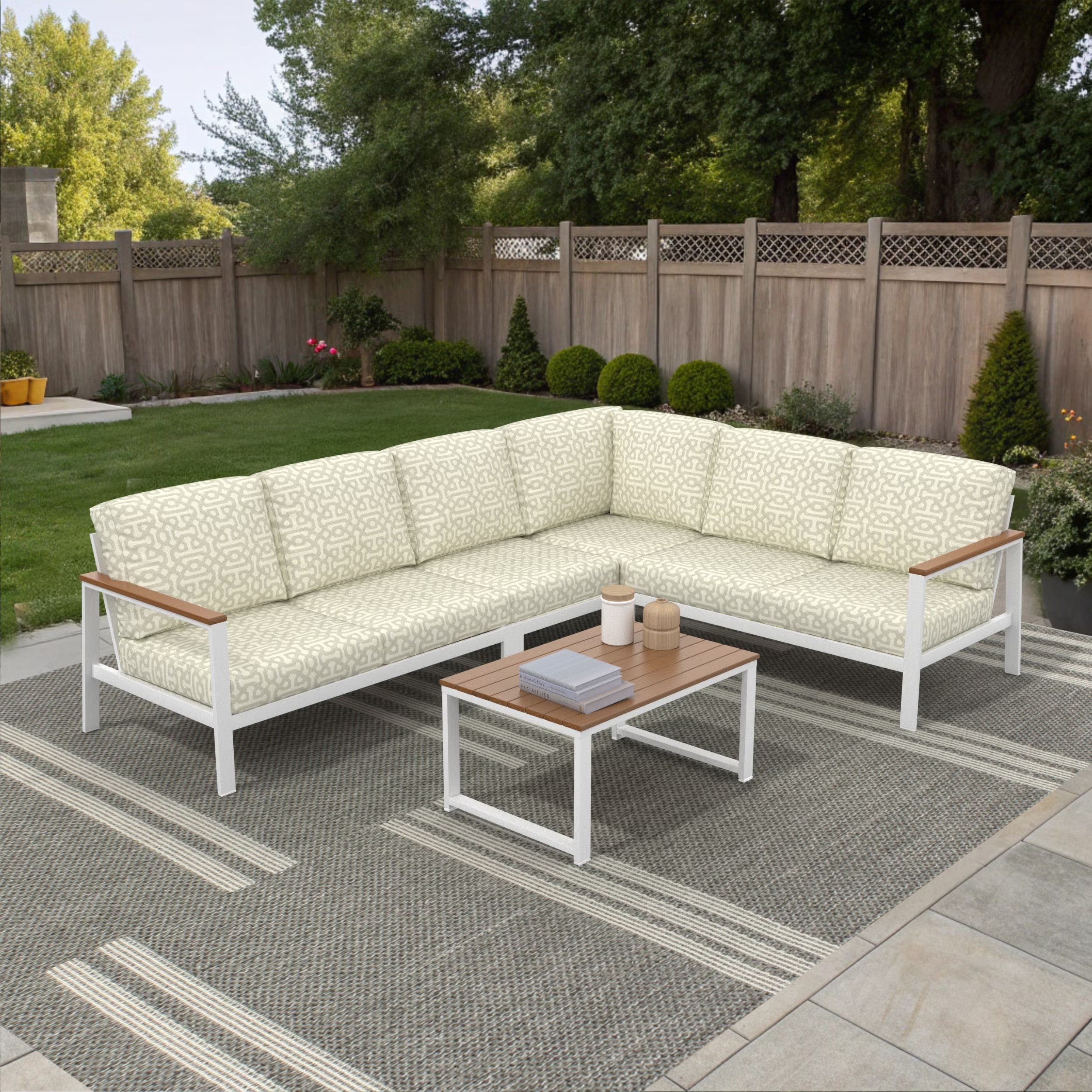 NorthCape International Brighton Aluminum Outdoor 6-Person Modular Patio Set