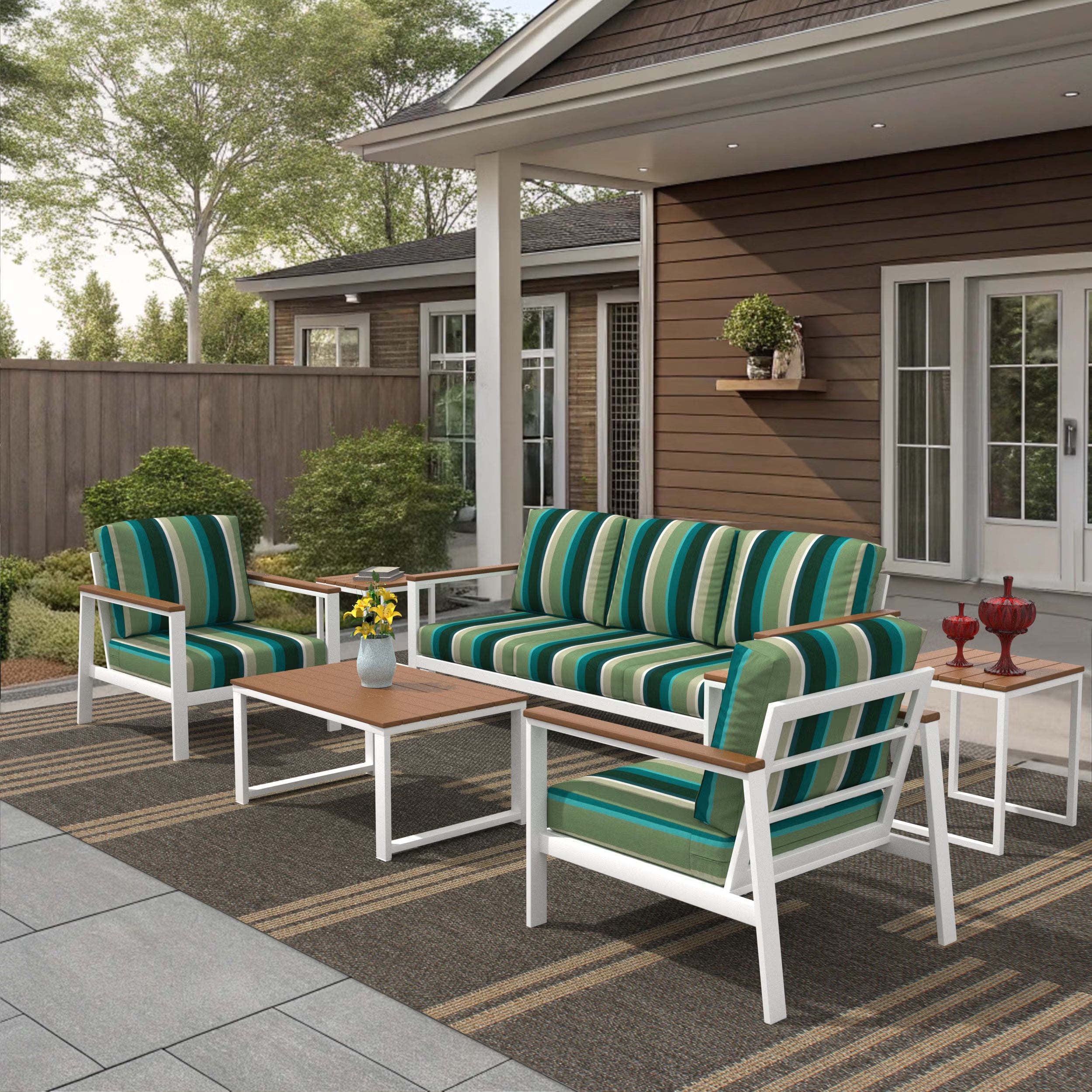 NorthCape International Brighton Aluminum Outdoor 5-Person Seating Patio Set