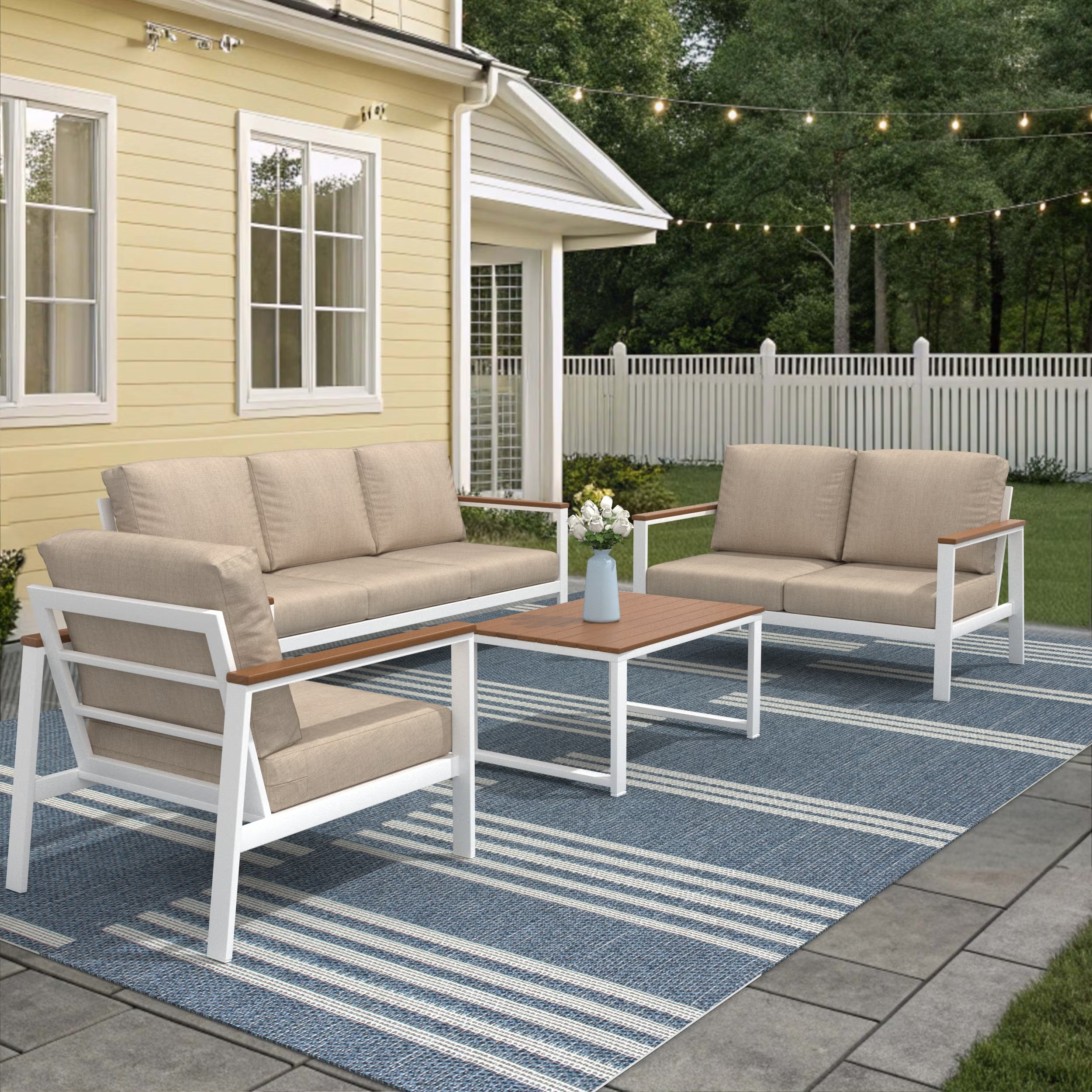 NorthCape International Brighton Aluminum Outdoor 6-Person Lounge Patio Set