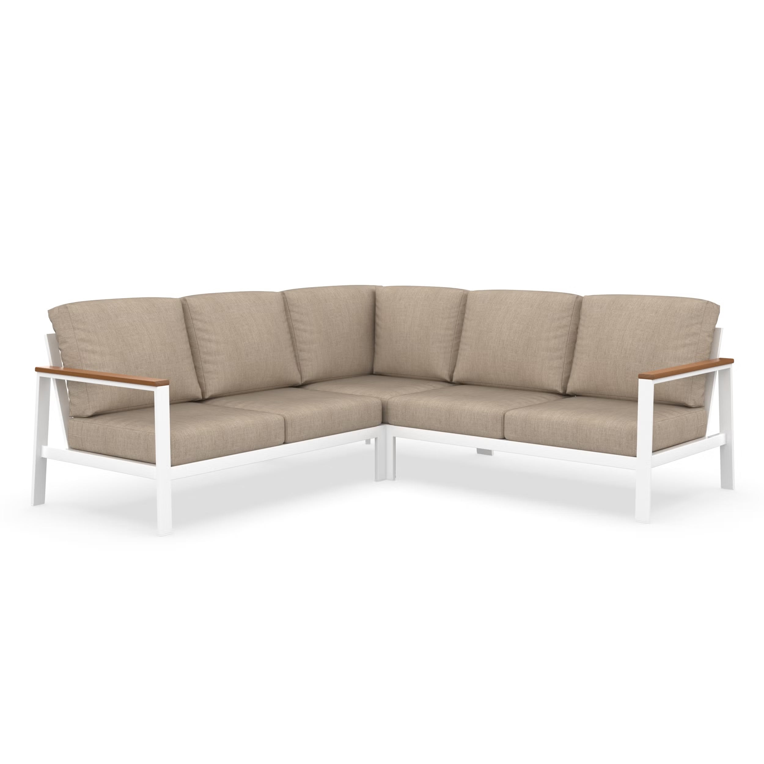 NorthCape International Brighton Aluminum Outdoor 5-Person Sectional Patio Set