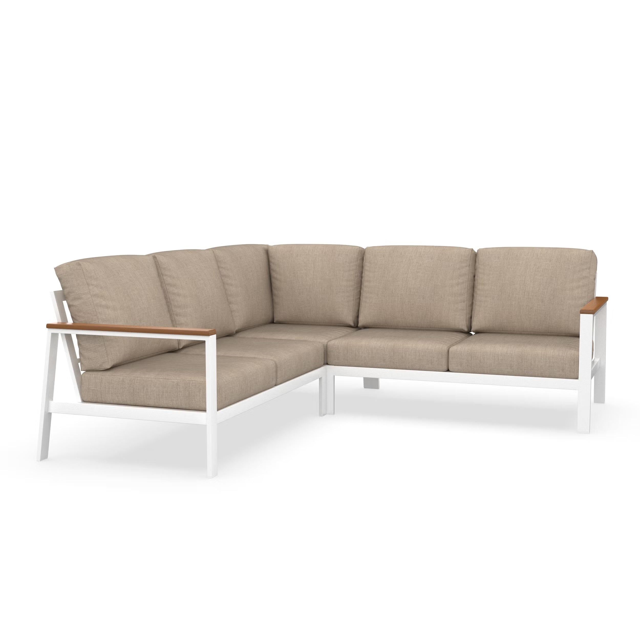 NorthCape International Brighton Aluminum Outdoor 5-Person Sectional Patio Set