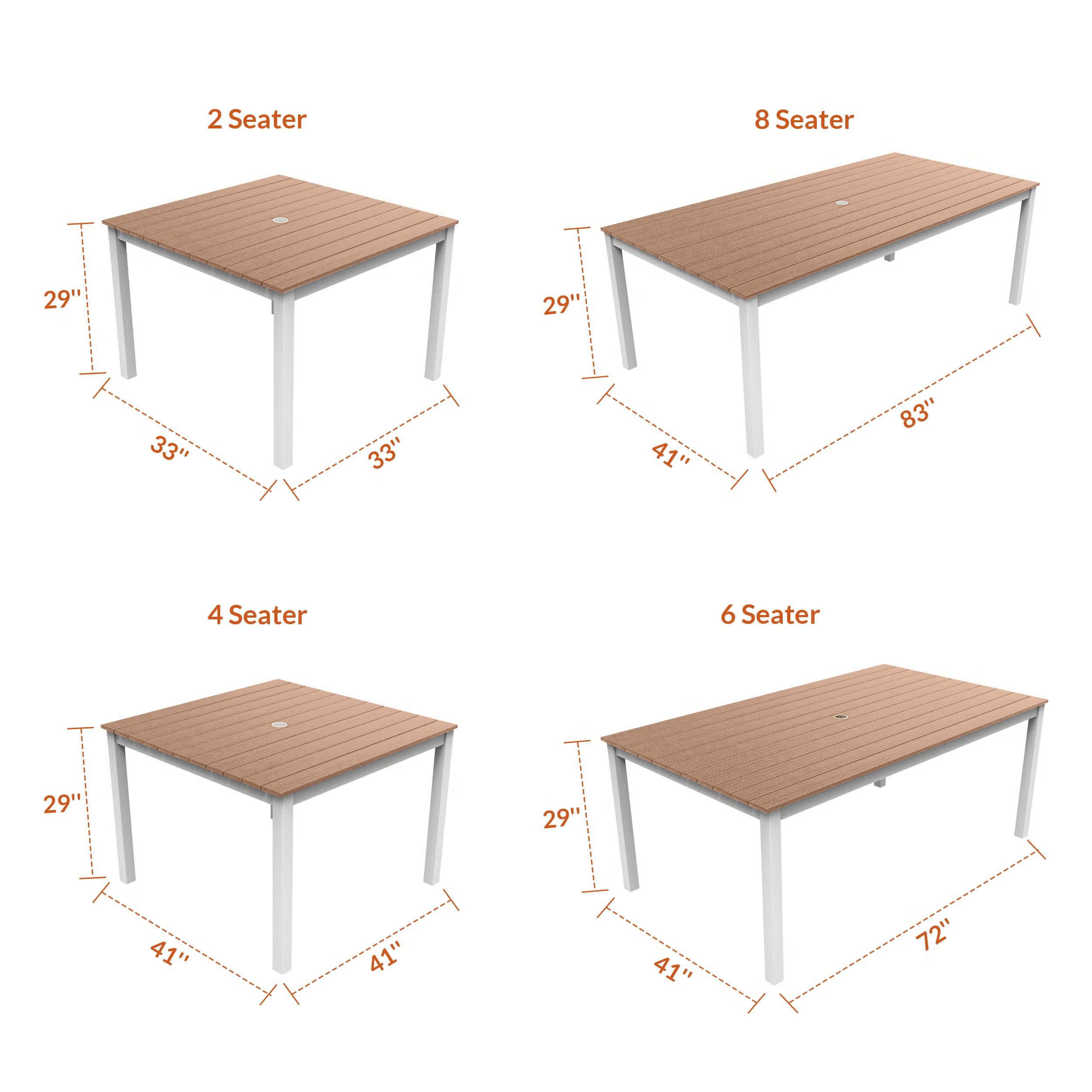 NorthCape International Brighton Aluminum Outdoor Patio Dining Table