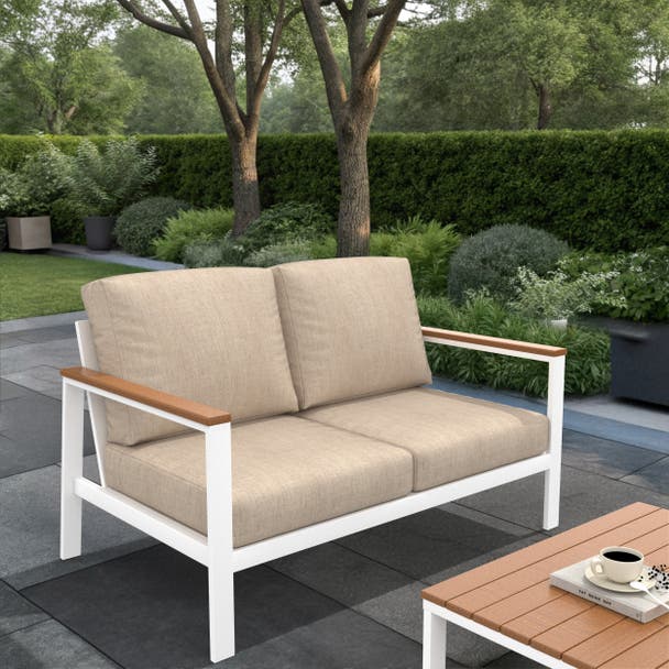 NorthCape International Brighton Aluminum Outdoor Loveseat