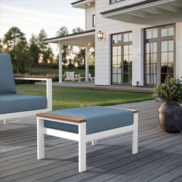 NorthCape International Brighton Aluminum Outdoor Rectangular Ottoman