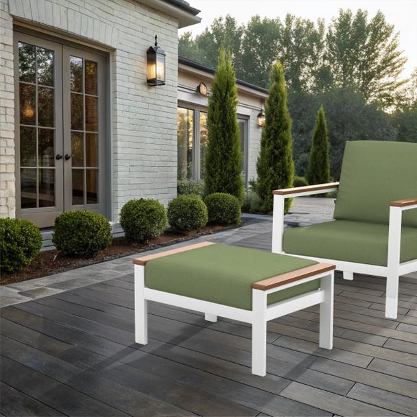 NorthCape International Brighton Aluminum Outdoor Rectangular Ottoman