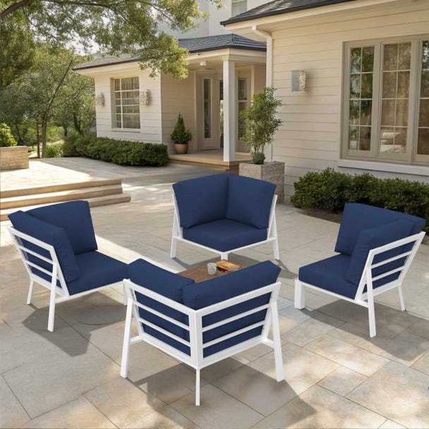 NorthCape International Brighton Aluminum Outdoor Sectional 90 Degree Corner Chair