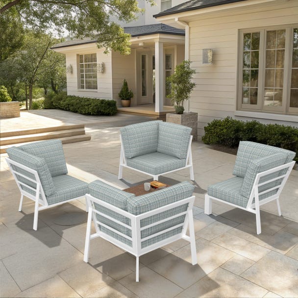 NorthCape International Brighton Aluminum Outdoor Sectional 90 Degree Corner Chair