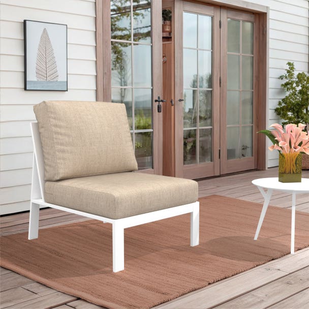 NorthCape International Brighton Aluminum Outdoor Patio Sectional Middle Chair