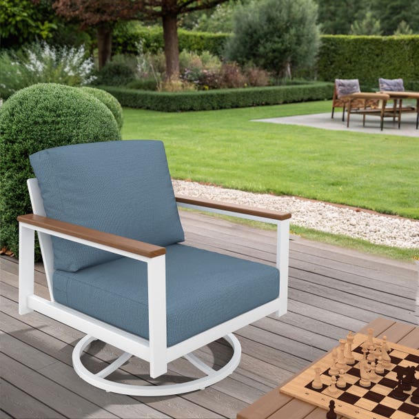 NorthCape International Brighton Aluminum Outdoor Swivel Rocking Chair