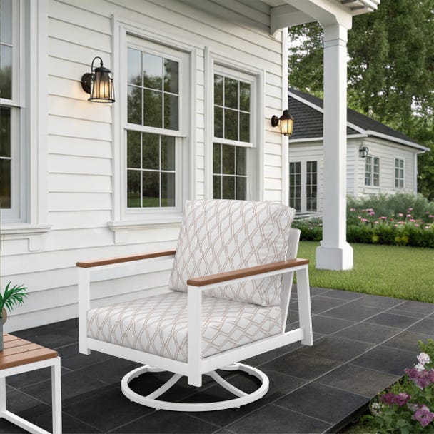 NorthCape International Brighton Aluminum Outdoor Swivel Rocking Chair