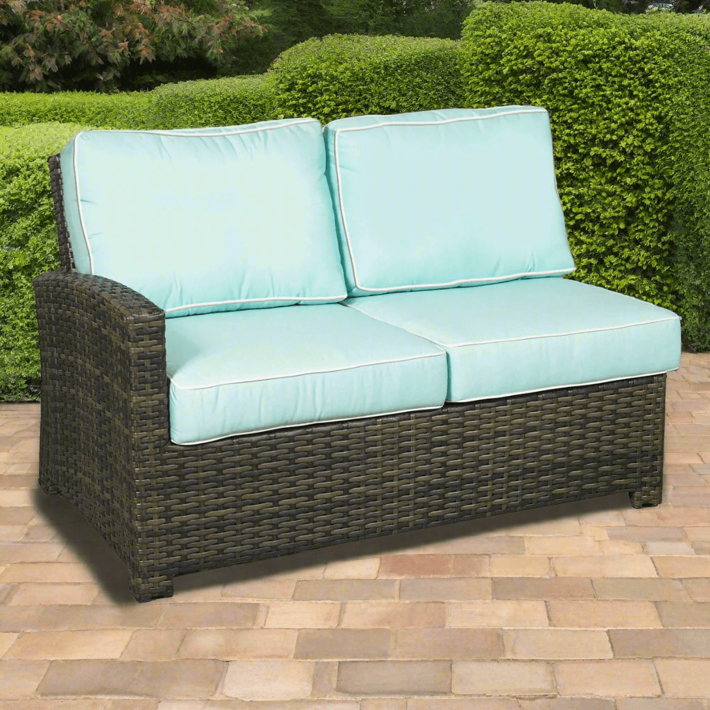 Forever Patio Brookside Wicker Sectional Left Arm Facing Loveseat