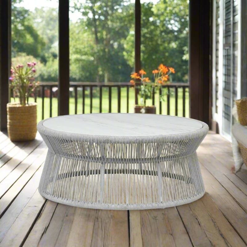 Sunset West Miami Rope Aluminum Coffee Table