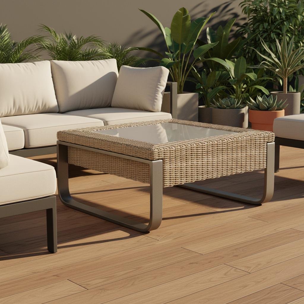 South Sea Rattan Callaway Aluminum Outdoor Coffee Table