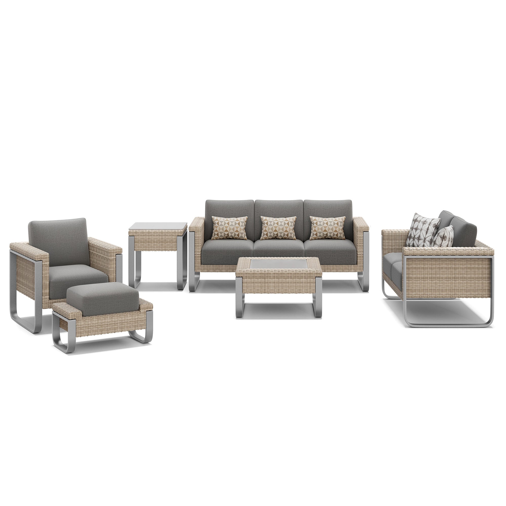 South Sea Rattan Callaway Aluminum Outdoor 6- Person Seating