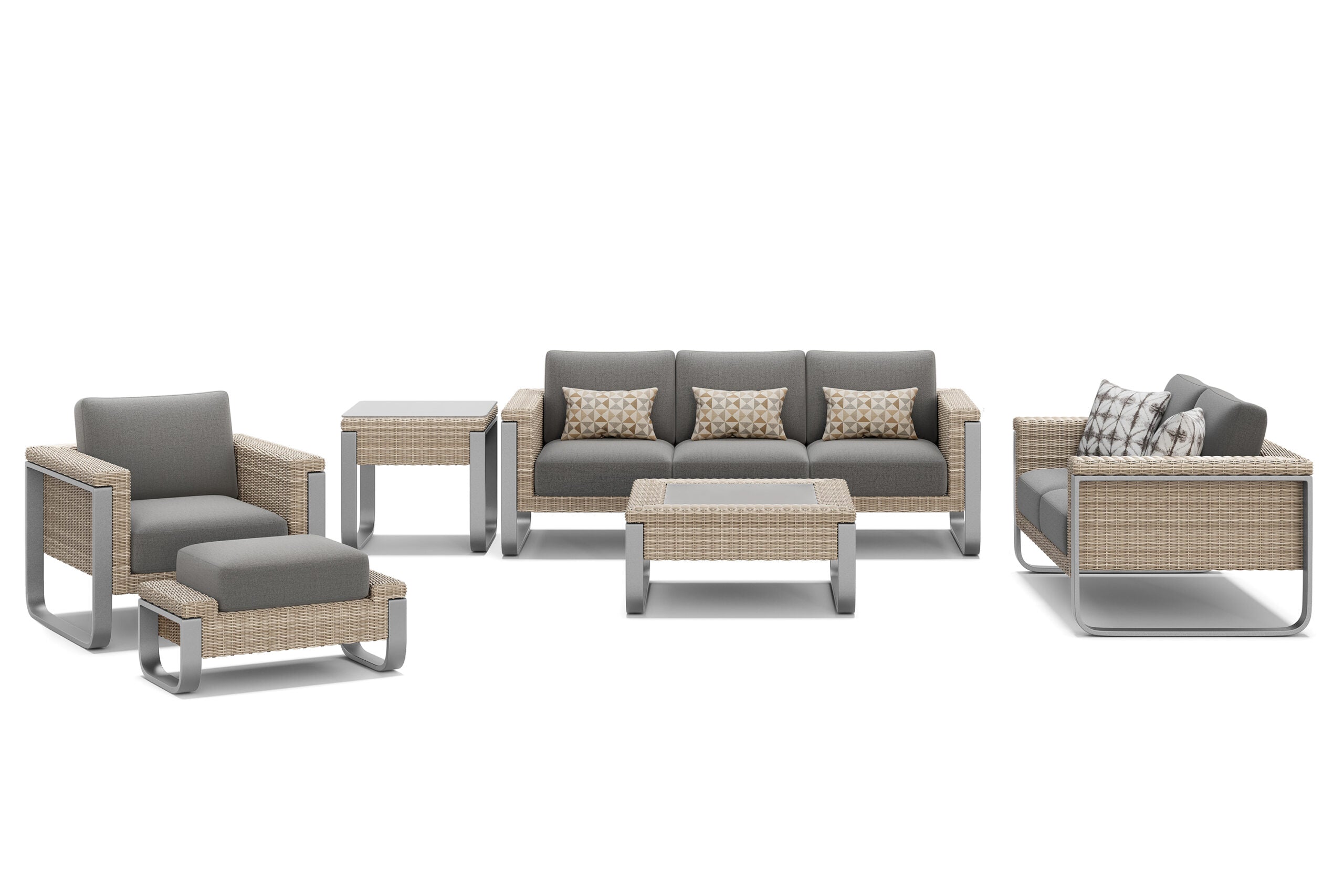 South Sea Rattan Callaway Aluminum Outdoor Loveseat