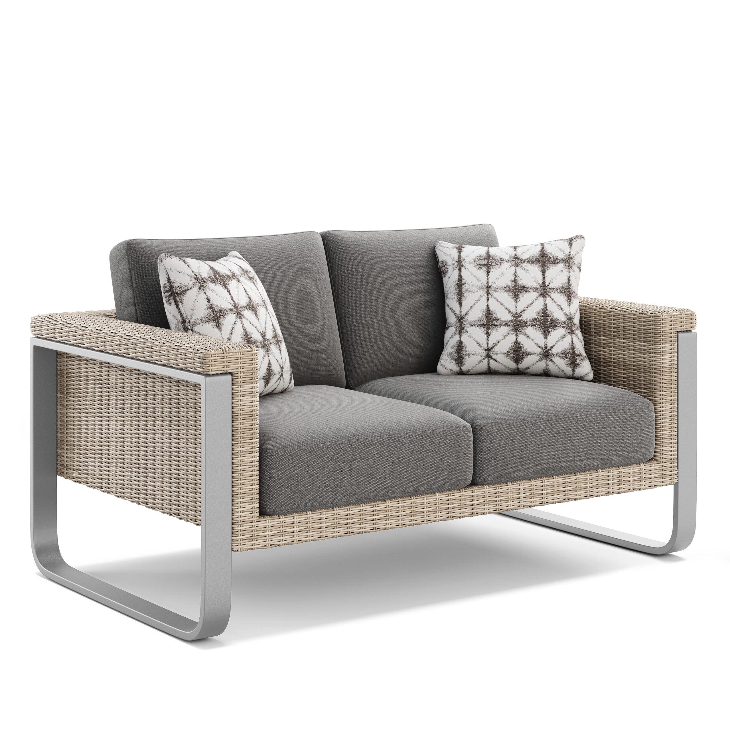 South Sea Rattan Callaway Aluminum Outdoor Loveseat