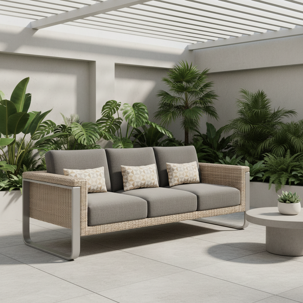 South Sea Rattan Callaway Aluminum Outdoor Sofa