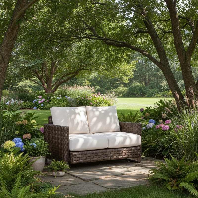 South Sea Rattan Cambridge Wicker Outdoor Loveseat