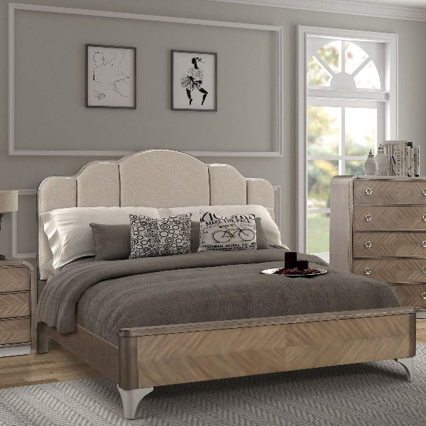 Oasis Home Cascade Upholstered Bed Queen Size
