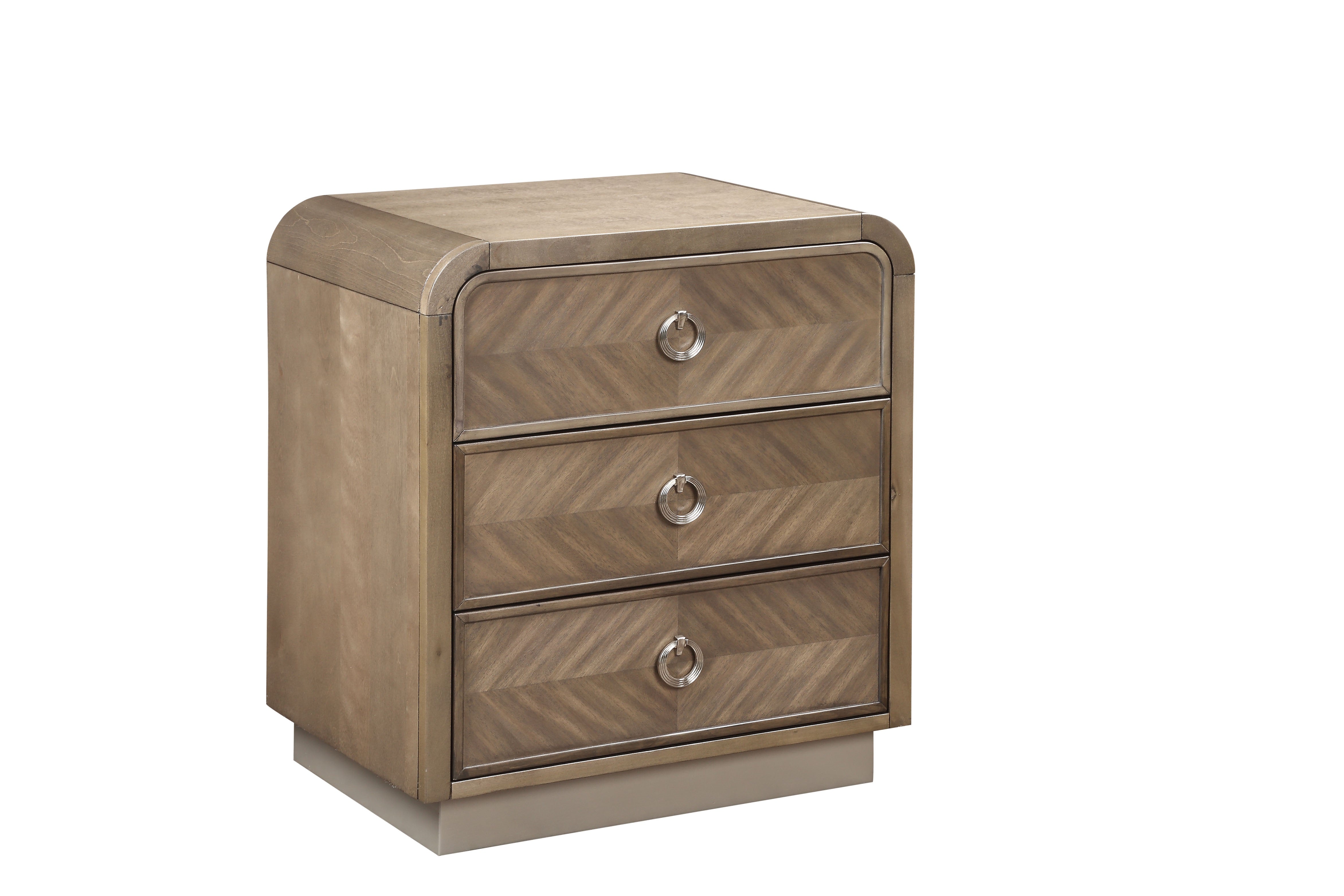 Oasis Home Cascade 3 Drawer Nightstand
