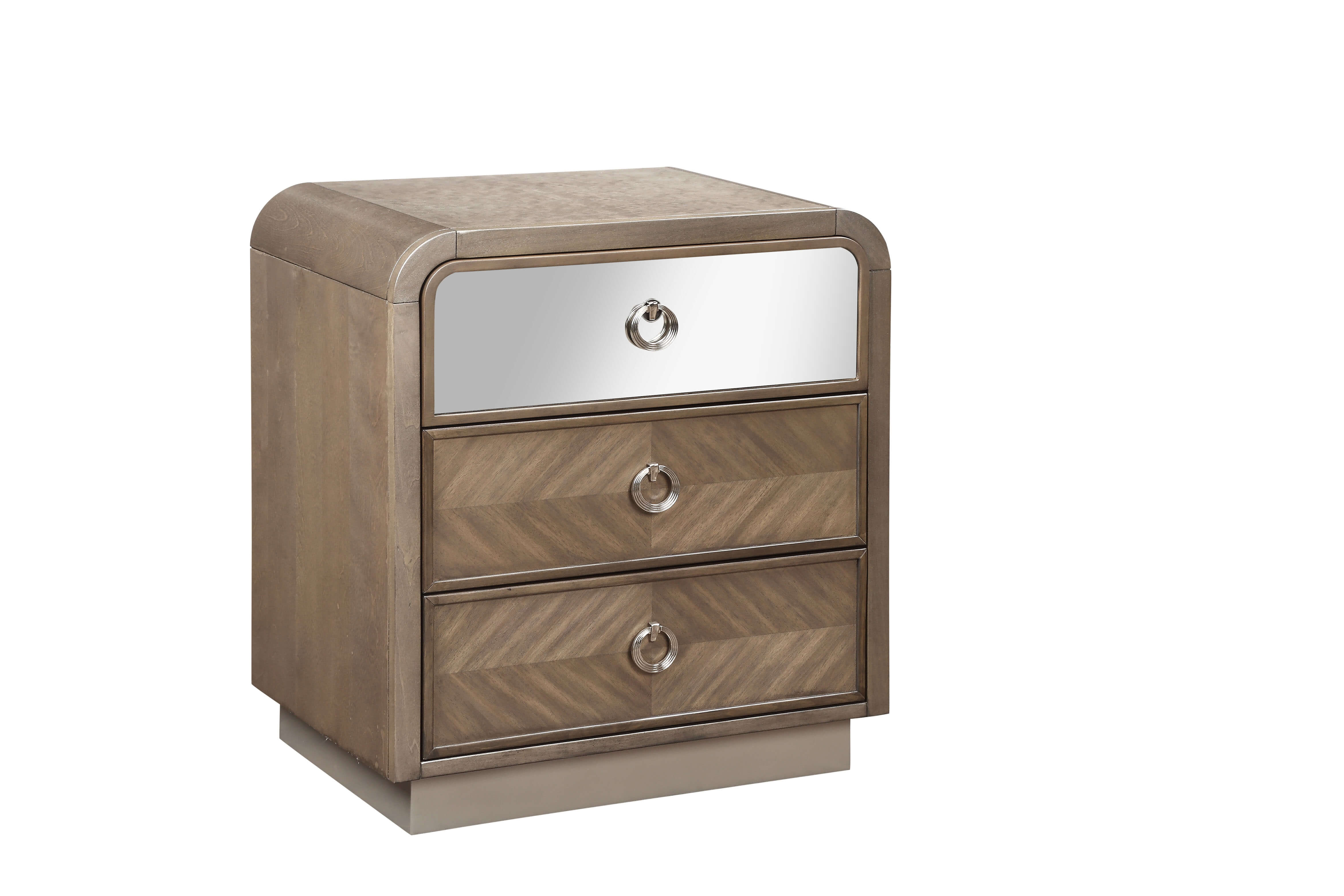 Oasis Home Cascade 3 Drawer Nightstand