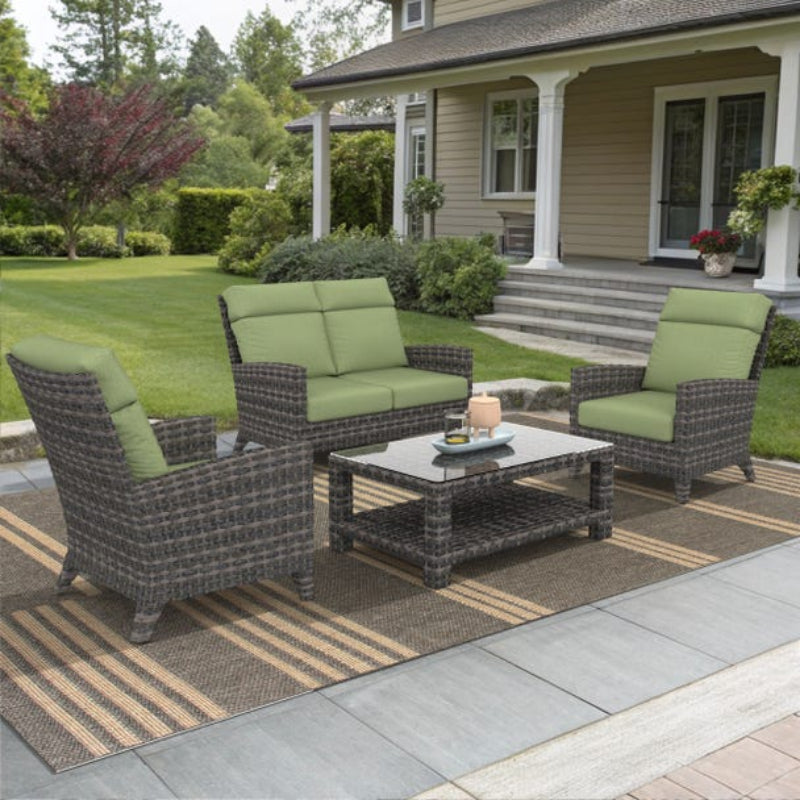 Forever Patio Cavalier Wicker Outdoor 4-Person Conversation Set