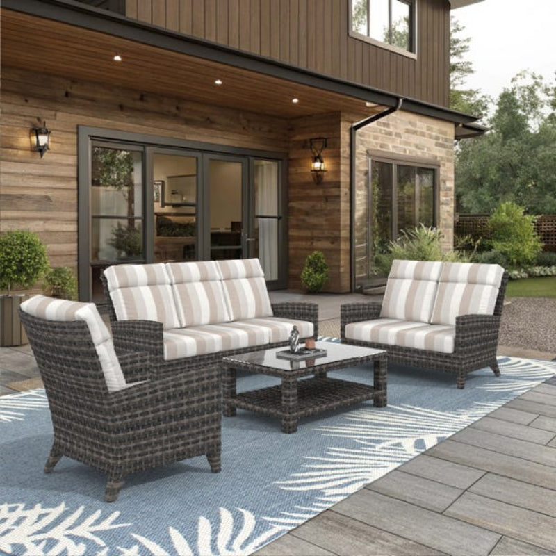 Forever Patio Cavalier Wicker Outdoor 6-Person Lounge Set