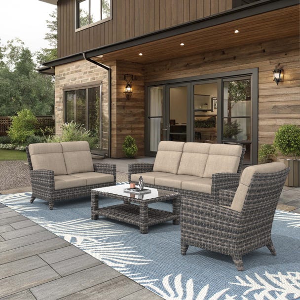 Forever Patio Cavalier Wicker Outdoor 6-Person Lounge Set