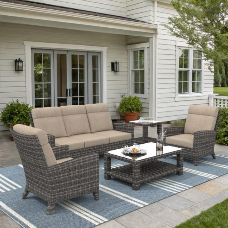 Forever Patio Cavalier Wicker Outdoor 5-Person Seating Set