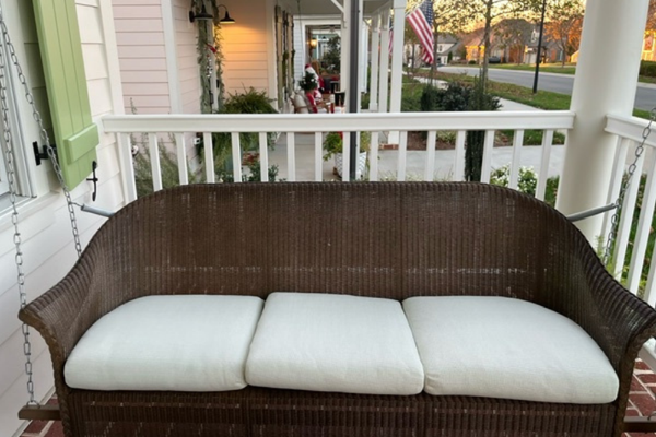 South Sea Rattan Antigua Sofa, Loveseat, Lounge Chair, Ottoman & Coffee Table