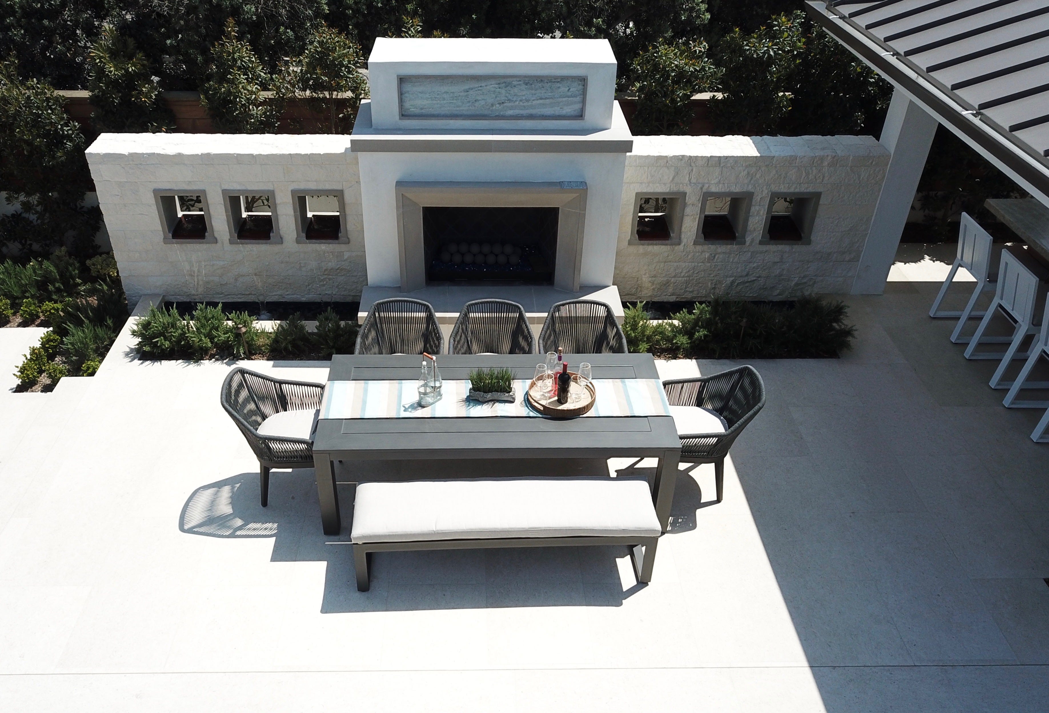 Sunset West Redondo Aluminum Outdoor Dining Bench