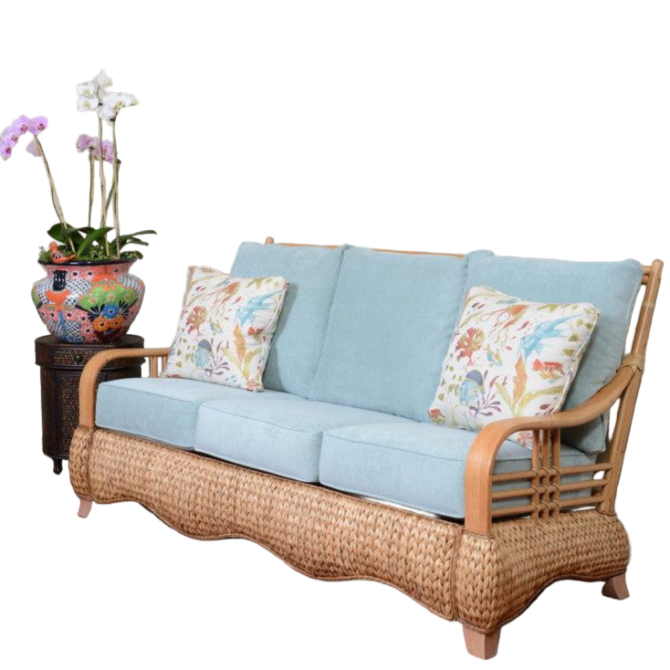 Alexander & Sheridan Key Largo Rattan Indoor 3-Piece Living Room Set
