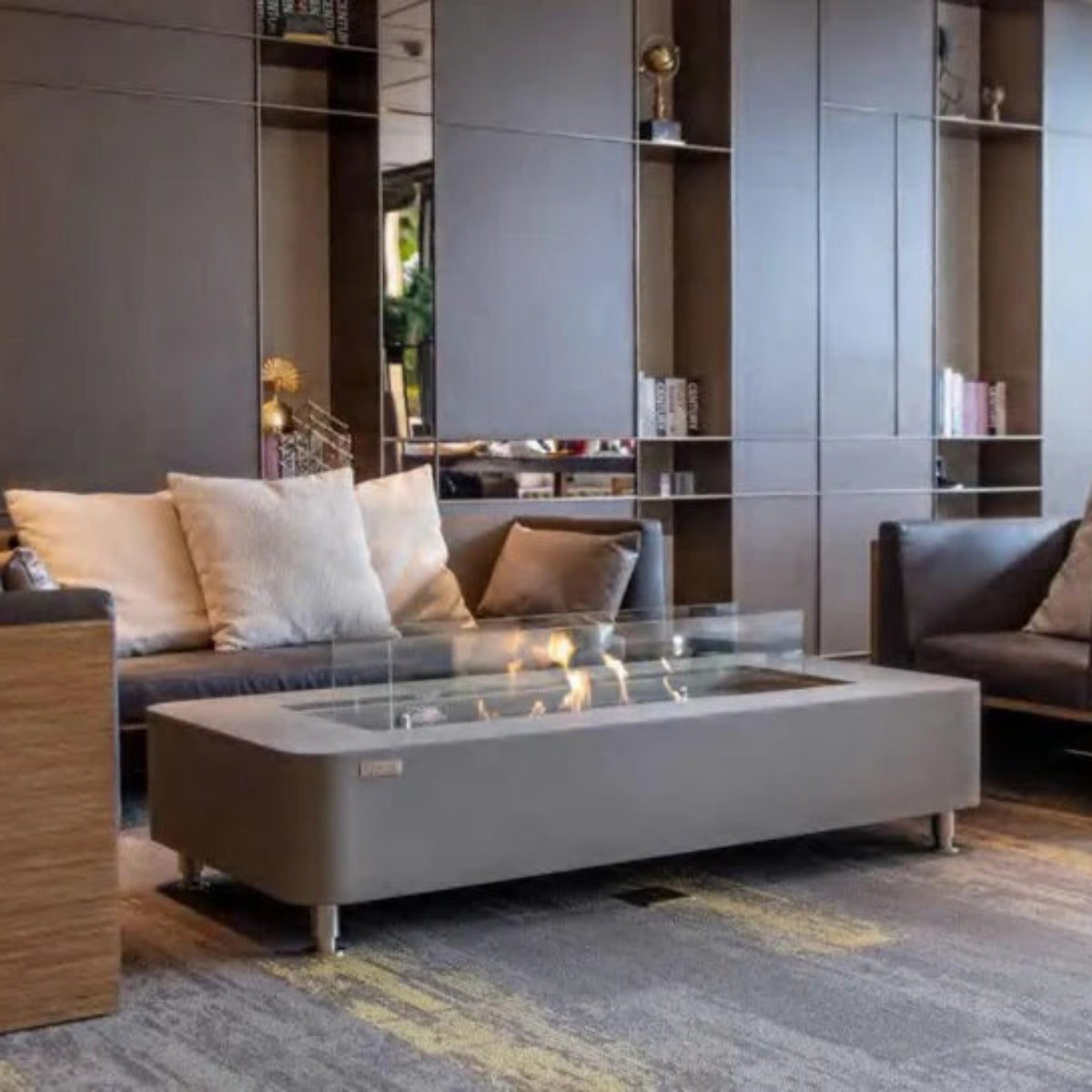 Elementi Sydney 30" Rectangle Concrete Ethanol Fire Table