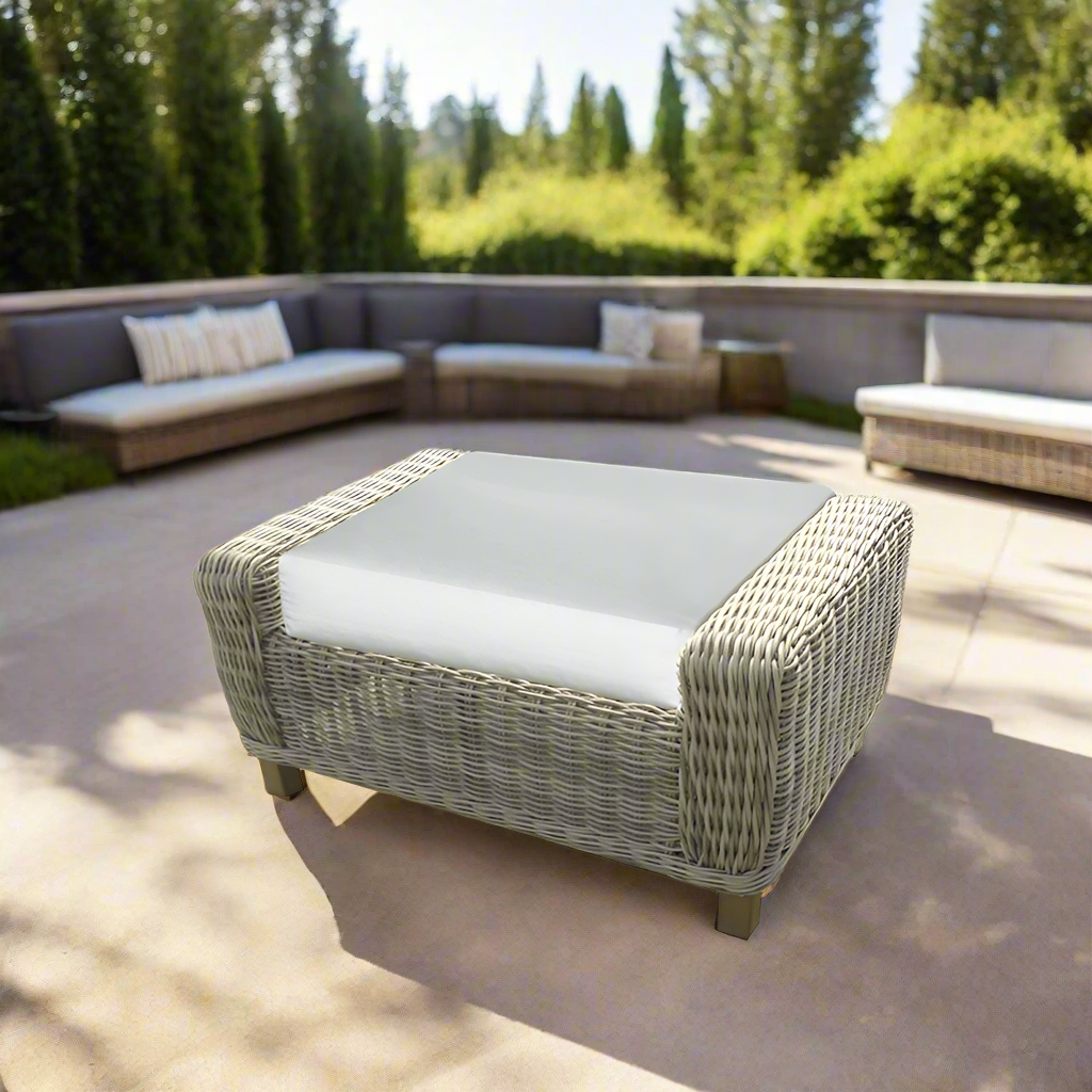 Forever Patio Aberdeen Wicker Rectangle Ottoman