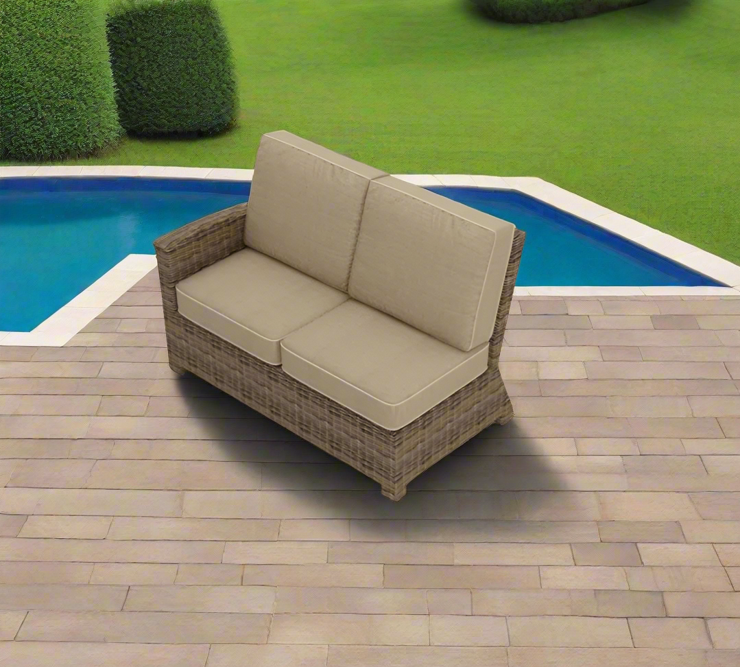 Forever Patio Cypress Wicker Sectional Left Arm Facing Loveseat