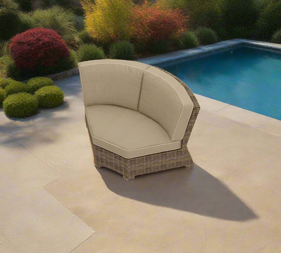 Forever Patio Cypress Wicker Sectional 45 Degree Corner Chair