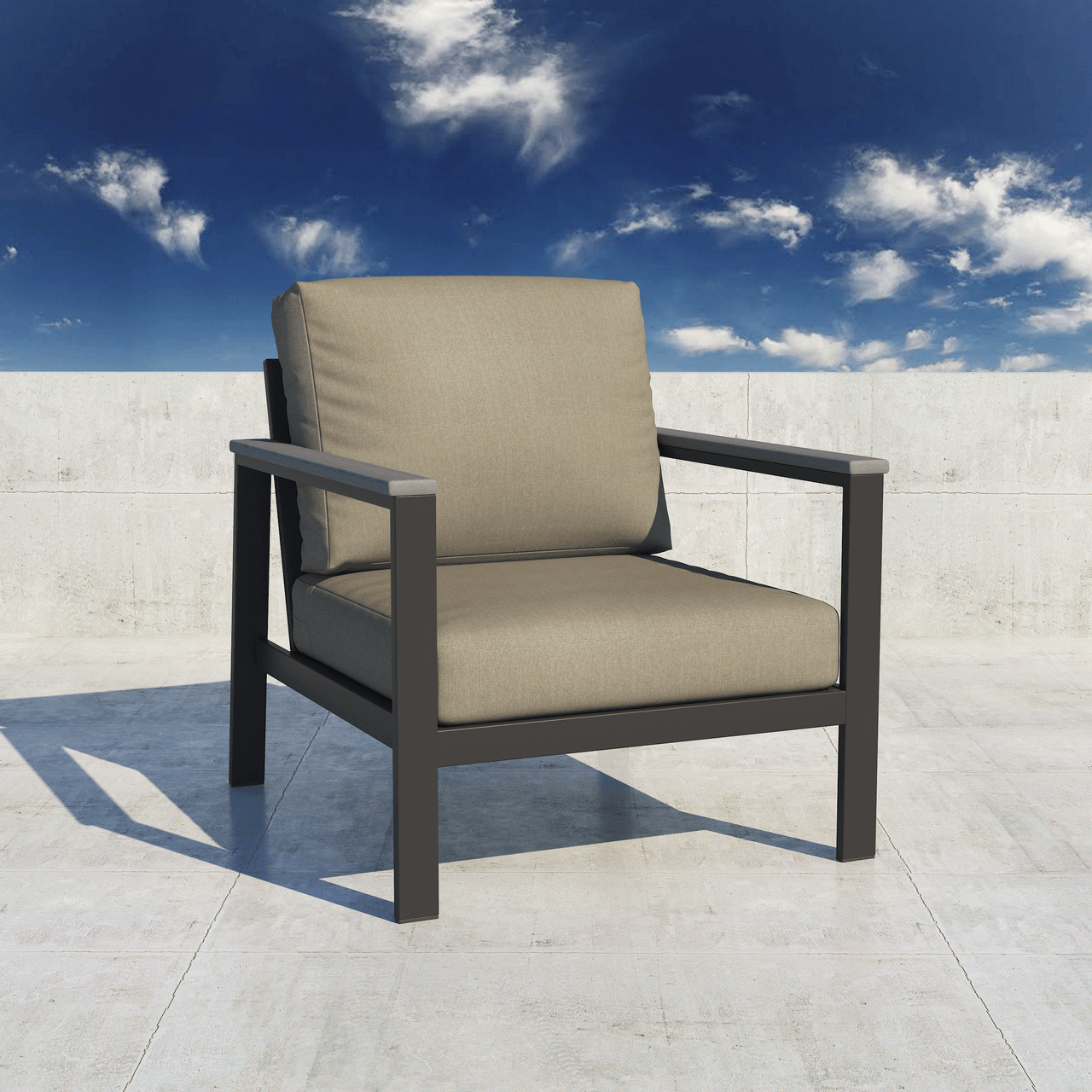 Forever Patio Hanover Aluminum Outdoor Club Chair