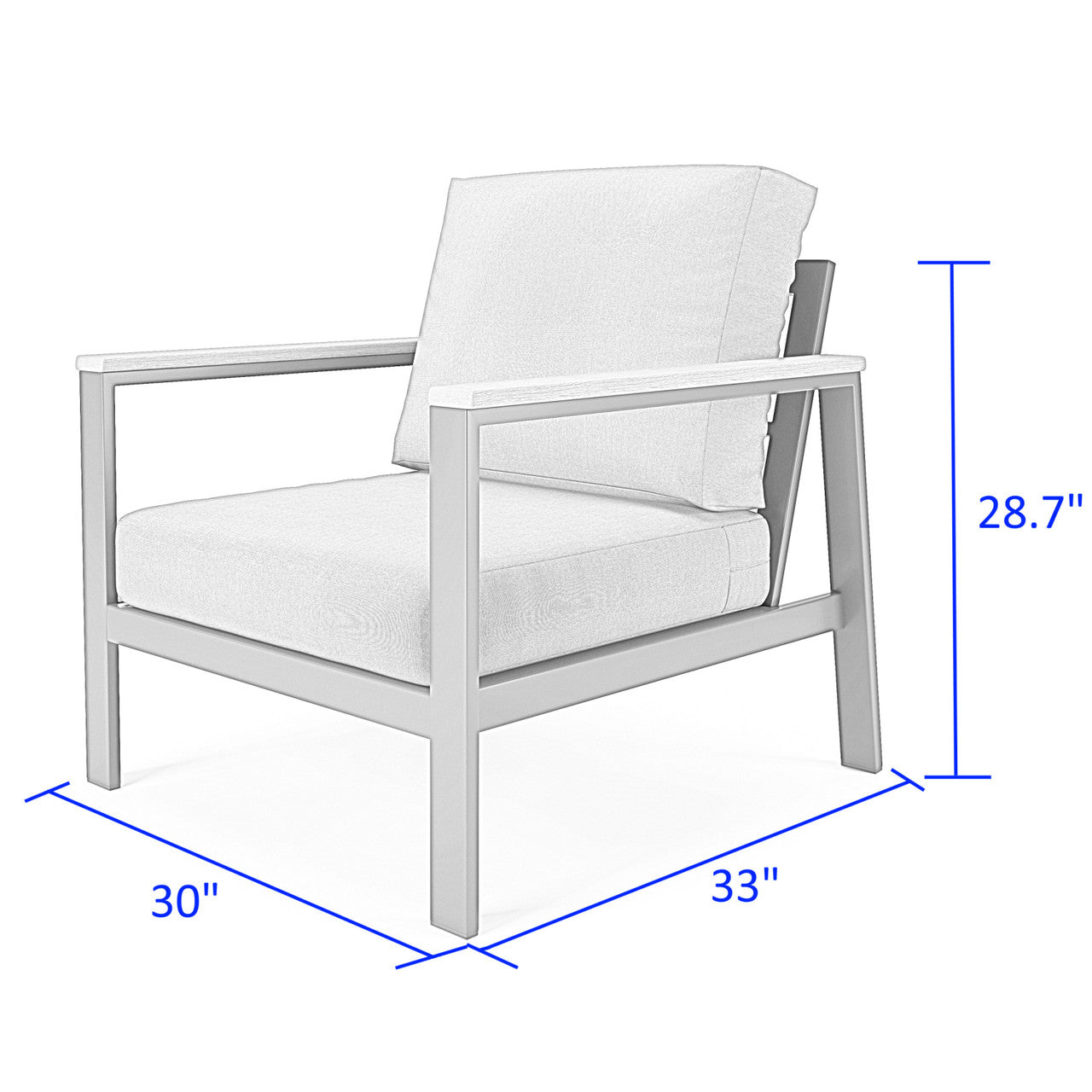Forever Patio Hanover Aluminum Outdoor Club Chair