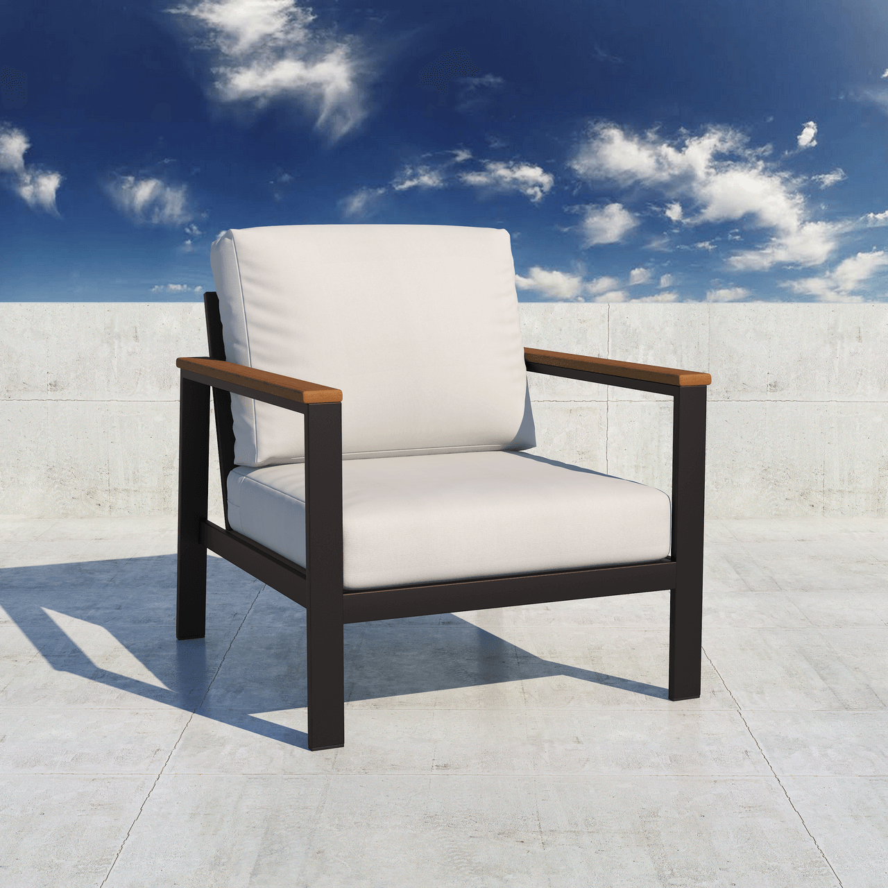 Forever Patio Hanover Aluminum Outdoor Club Chair