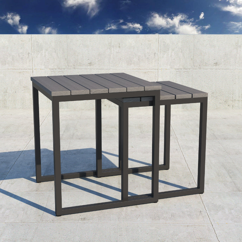 Forever Patio Hanover Aluminum Outdoor Nesting Tables (Set of 2 Tables)