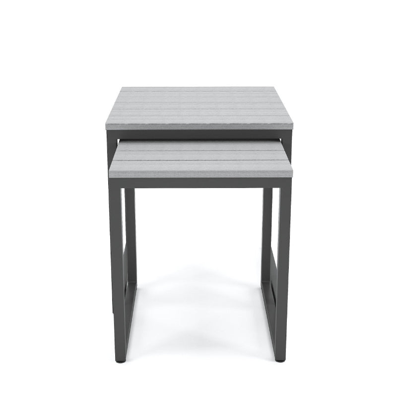 Forever Patio Hanover Aluminum Outdoor Nesting Tables (Set of 2 Tables)