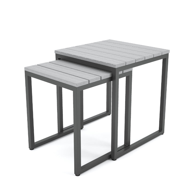 Forever Patio Hanover Aluminum Outdoor Nesting Tables (Set of 2 Tables)